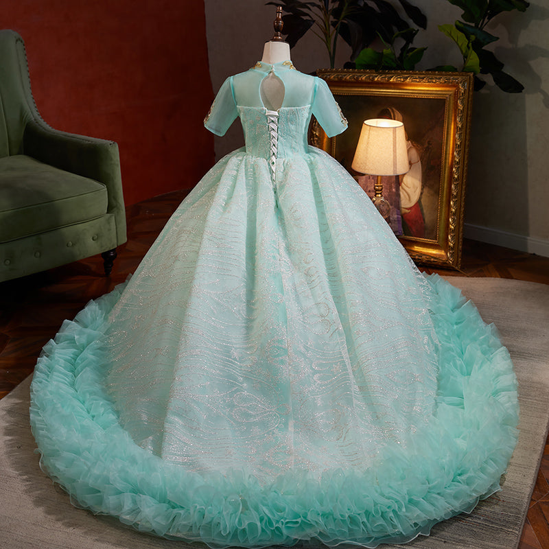 Flower Girl Dress Little Girl Fluffy Princess Dress Communion Pageant Dress