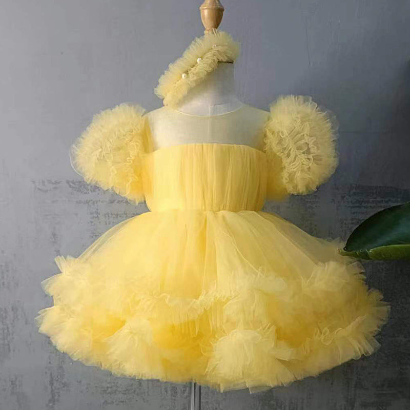Baby Girl Beauty Pageant Dress Toddler Birthday Fluffy Princess Dress