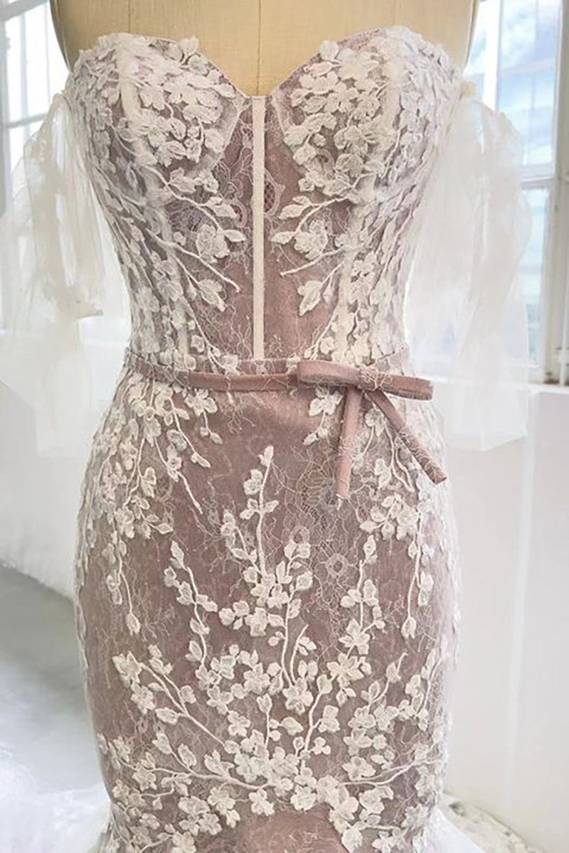 Sweetheart Corset Mermaid Wedding Dress with Appliques
